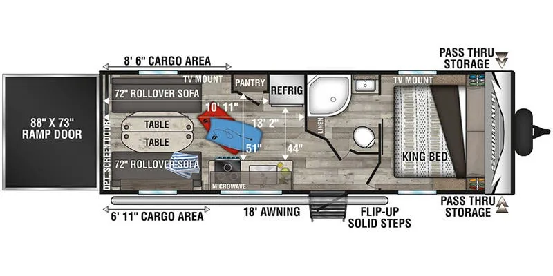 K-Z Sportsmen 250THLE floor plan
