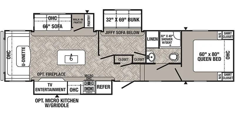 2022 Palomino Puma 315BHTS - Floor plan