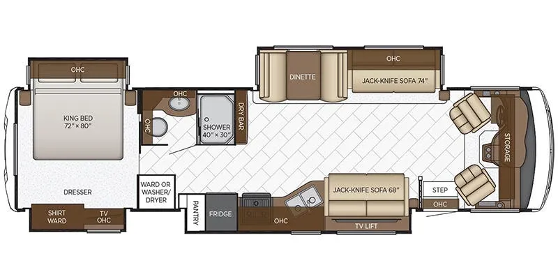 2020 Newmar Bay Star 3626 floor plan