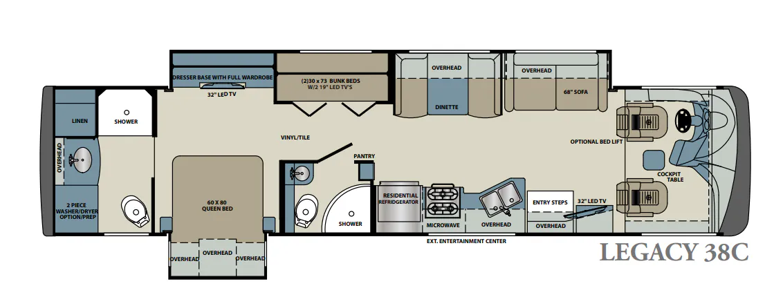 Forest River Legacy 38C floor plan