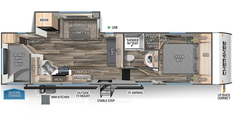 Forest River Cherokee Black Label 265GDKBL floor plan