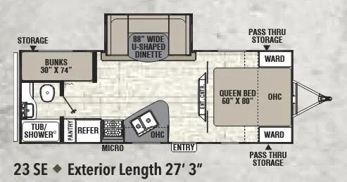 Coachmen Freedom Express Select 23 SE floor plan