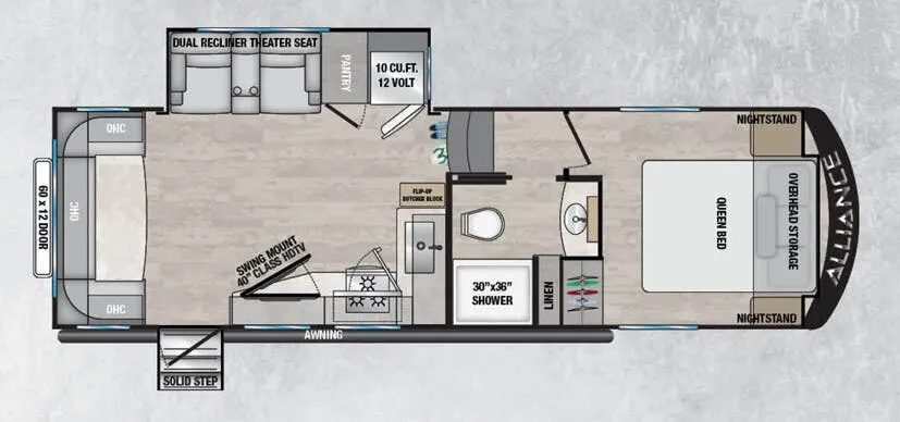Alliance RV Avenue All-Access 26RD floor plan
