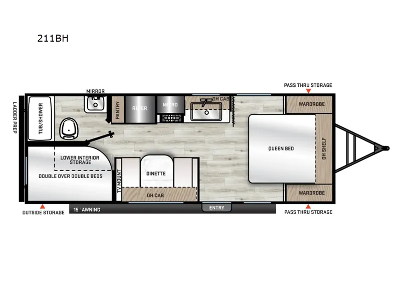 2026 Coachmen Catalina Summit Series 8 211BH - Floor plan