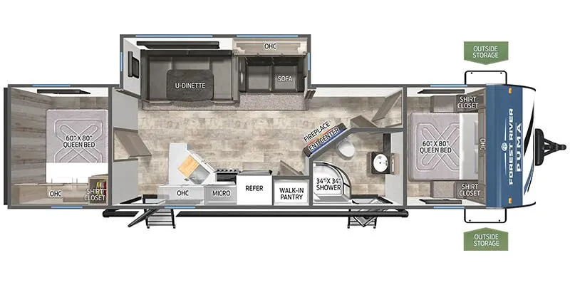 2025 Palomino Puma 28BHSS-2B - Floor plan