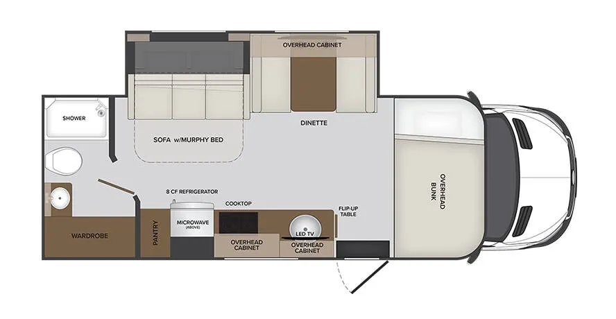 Holiday Rambler Element 25M floor plan