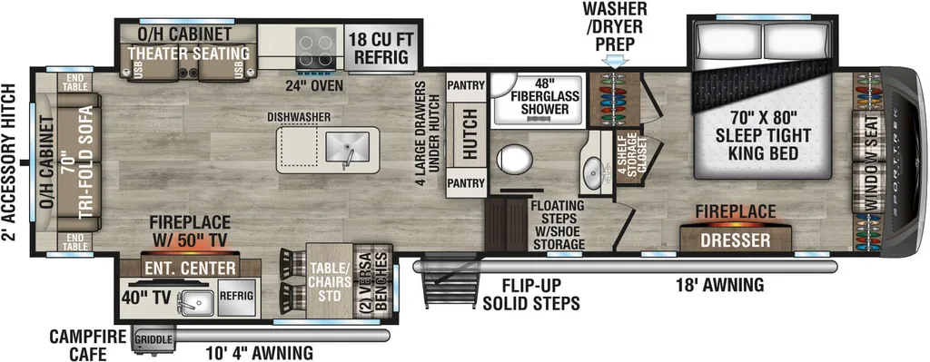 2027 Venture RV SPORTTREK TOURING EDITION FW 353VIK floor plan