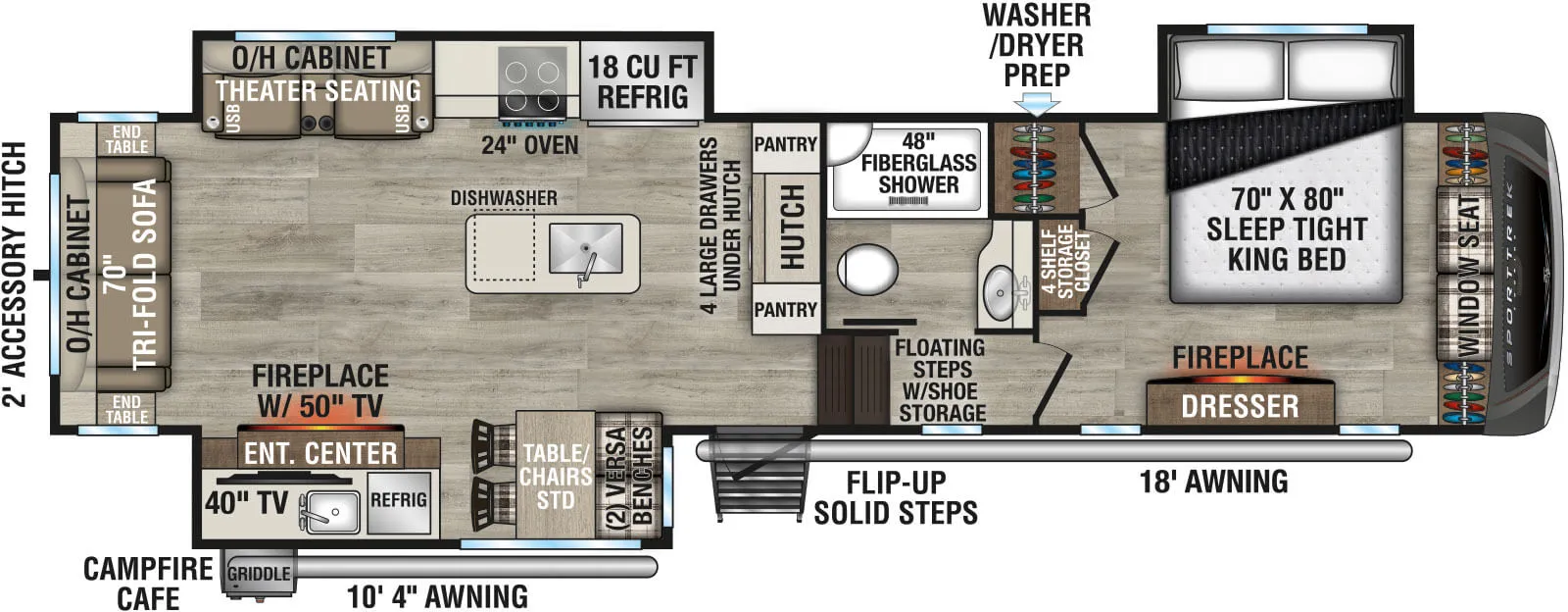 2027 Venture RV SPORTTREK TOURING EDITION FW 353VIK - Floor plan
