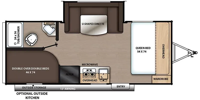 Coachmen Catalina Summit 184BHS floor plan