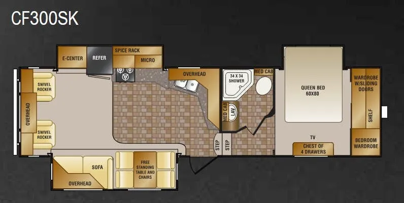 CrossRoads Cruiser Sahara CF300SK floor plan
