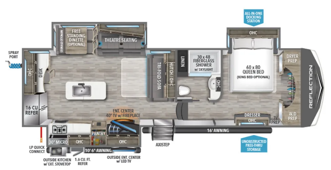 Grand Design Reflection 320MKS floor plan