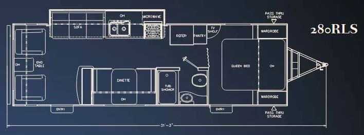 Coachmen Freedom Express 280RLS floor plan