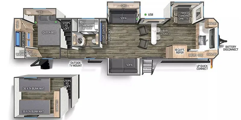 Forest River Cherokee Timberwolf 39SR floor plan