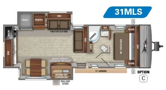 Jayco Jay Flight 31MLS floor plan