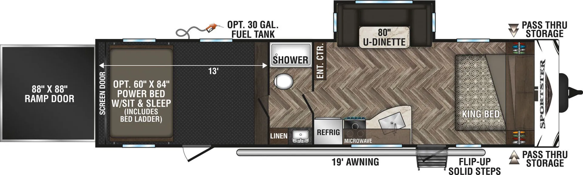 K-Z Sportster 321THR13 floor plan