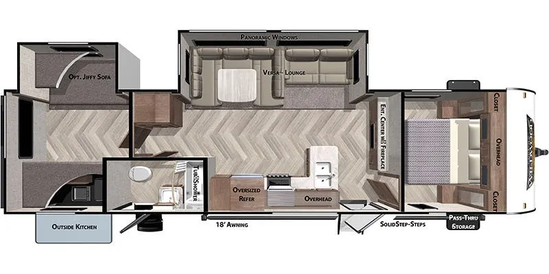 2016 Forest River Wildwood 32BHDS - Floor plan