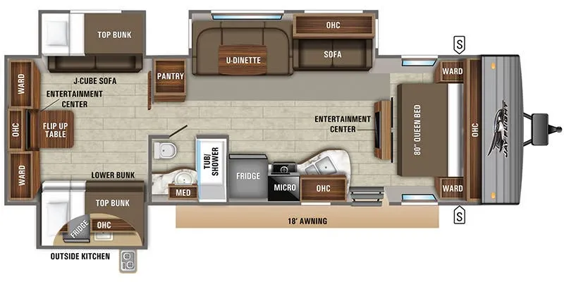 2014 Jayco Jay Flight 32TSBH - Floor plan