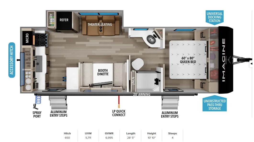 2027 Grand Design Imagine 23LDE 23LDE - Floor plan