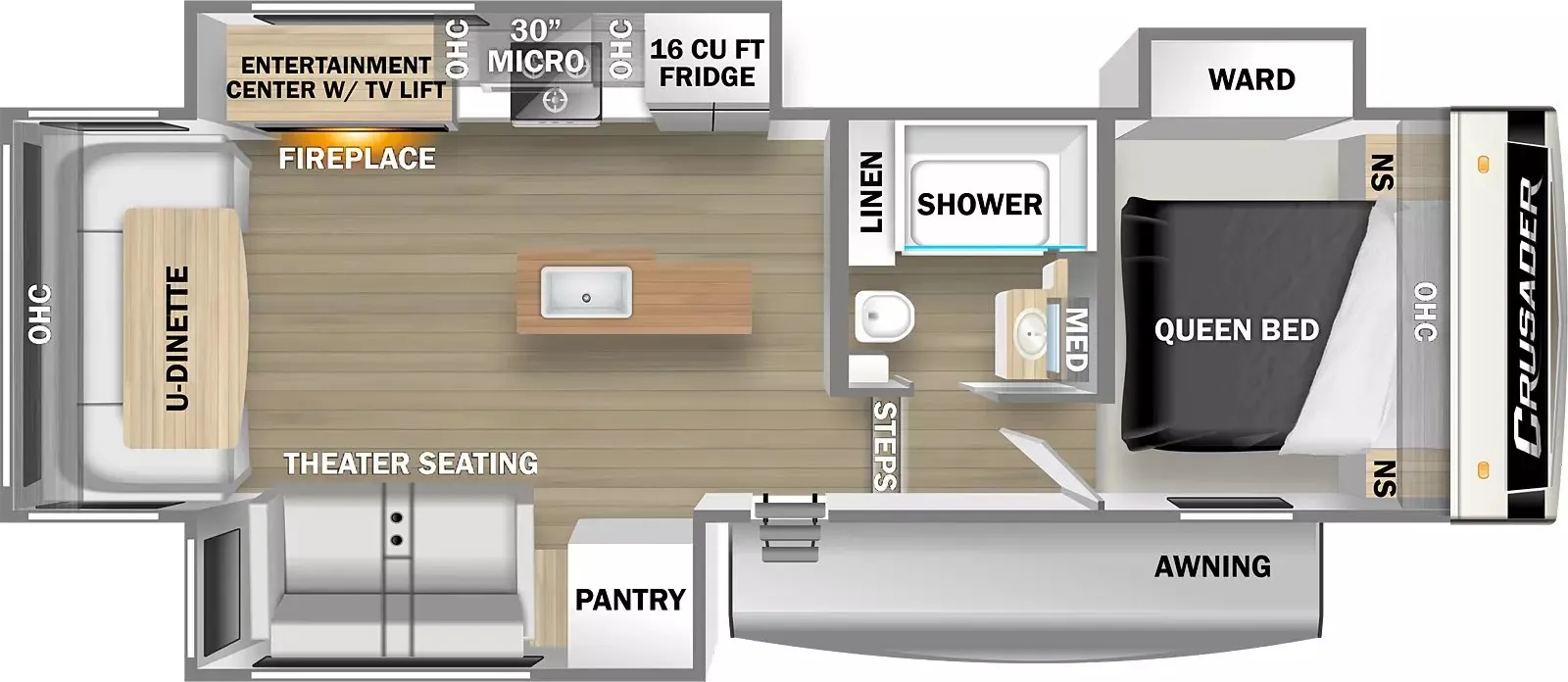 Prime Time Crusader 260RDD - DSO floor plan