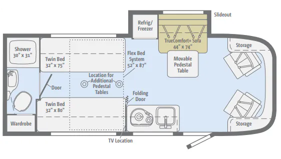 Winnebago Trend 23D floor plan