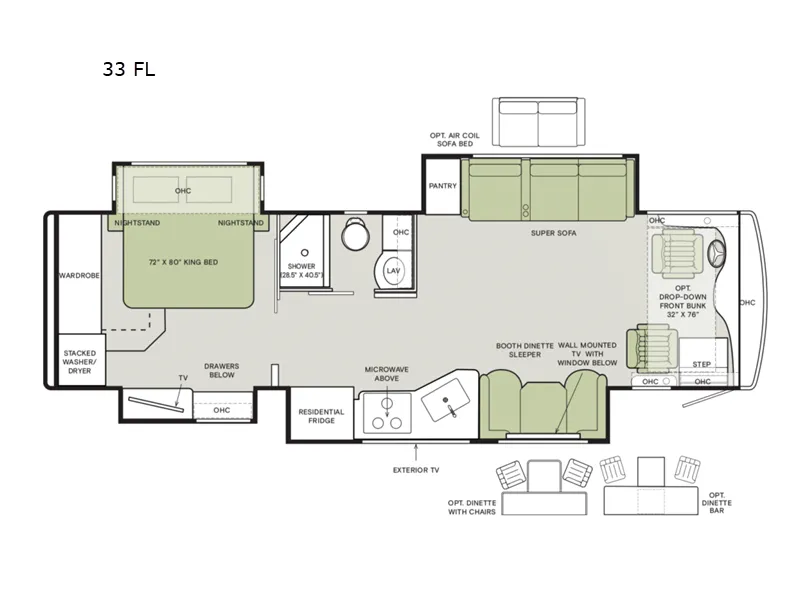 2026 Tiffin Byway 33 FL floor plan