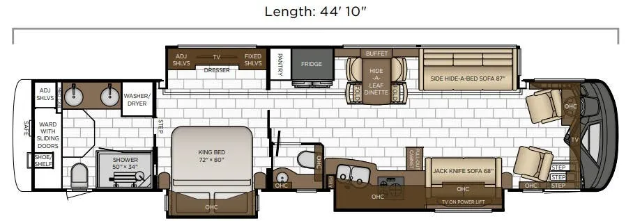 Newmar Essex 4551 floor plan