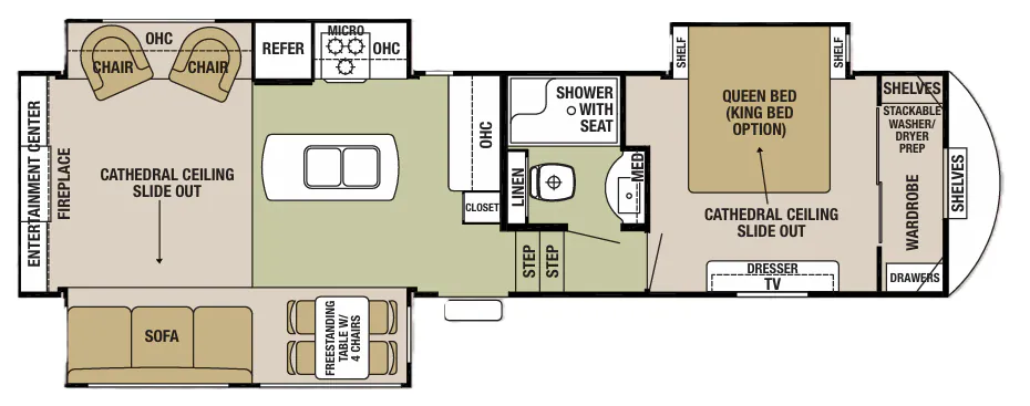 Forest River Cedar Creek Silverback 29IK floor plan