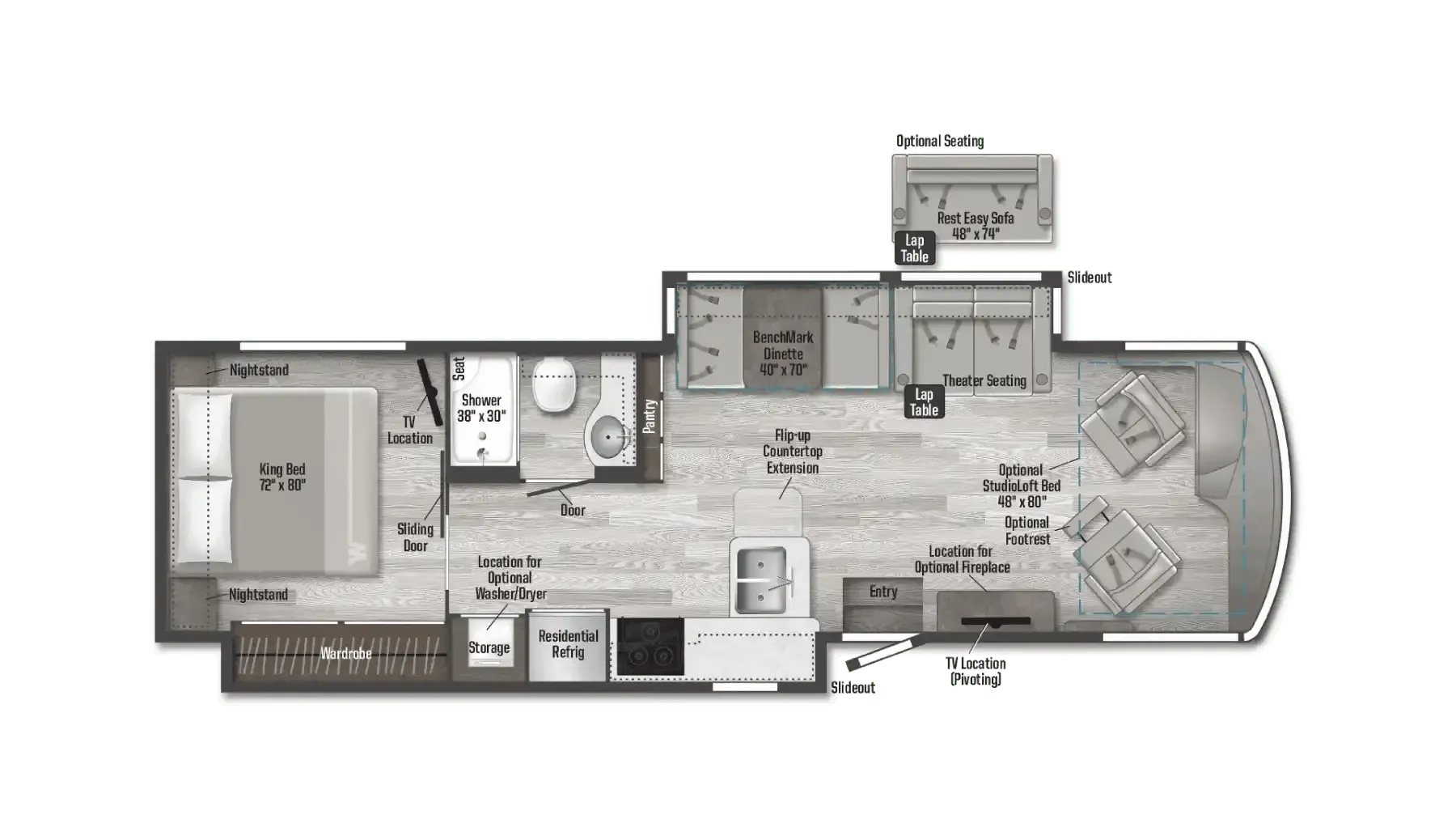 Winnebago Forza 34T floor plan