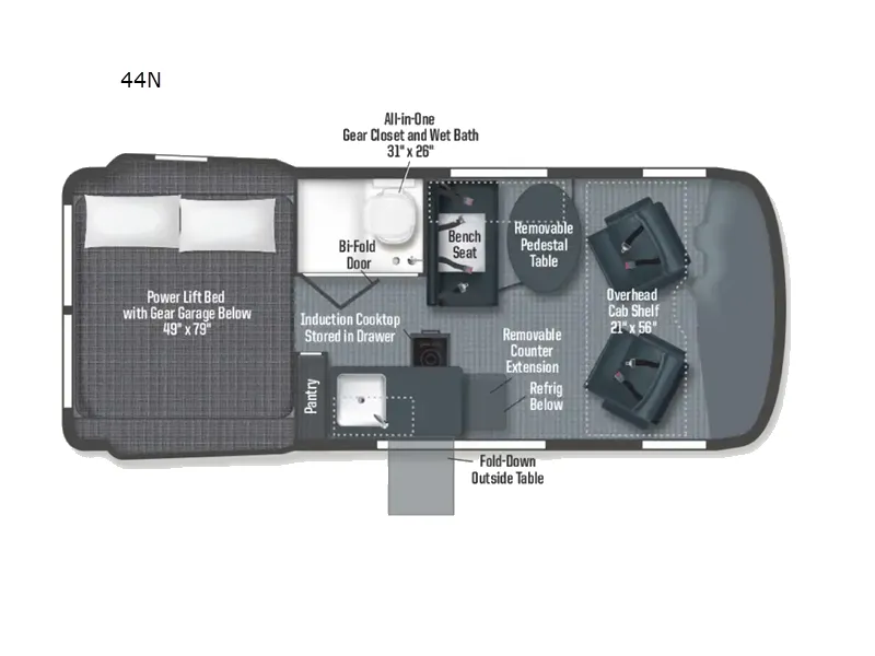 2026 Winnebago Revel Sport 44N floor plan