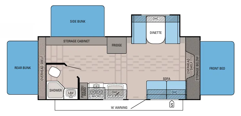 Jayco Jay Feather X23F floor plan
