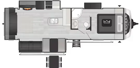 Keystone Cougar Half-Ton 29RLSWE floor plan
