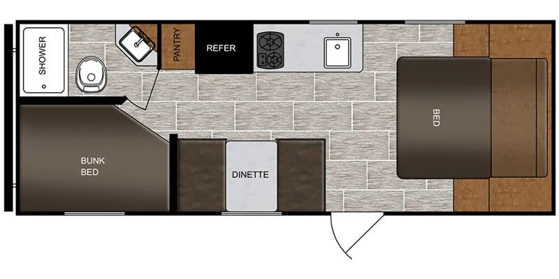 2021 Prime Time Avenger 22BH floor plan