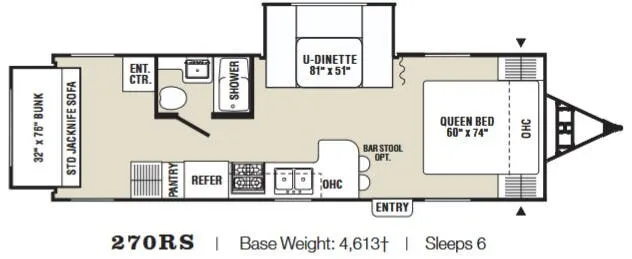 Coachmen Captiva Ultra Lite 270RS floor plan