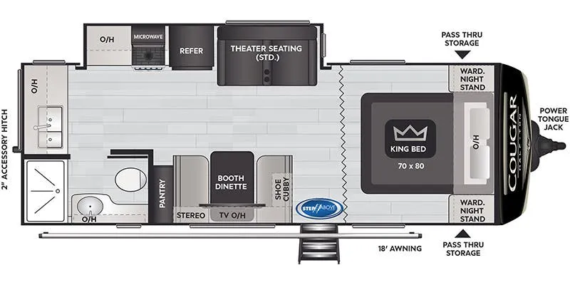 2022 Keystone Cougar Half-Ton 22MLSWE floor plan