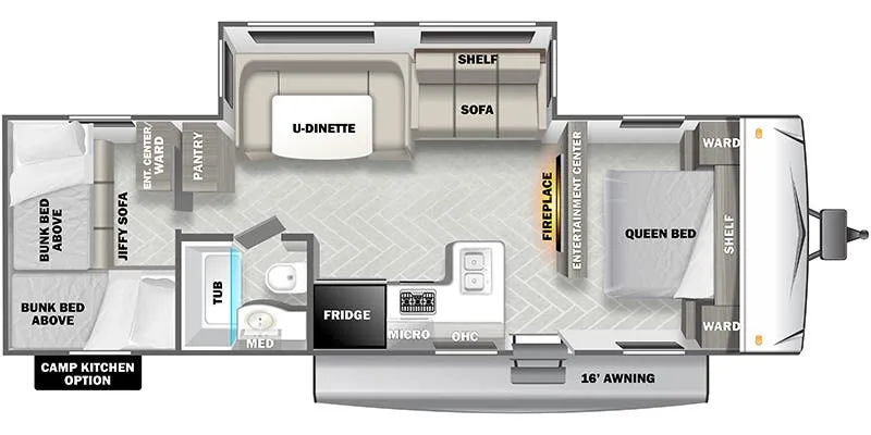 Forest River EVO Lite 2750QB floor plan