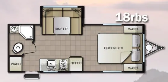 Pacific Coachworks Mighty Lite M18RBS floor plan