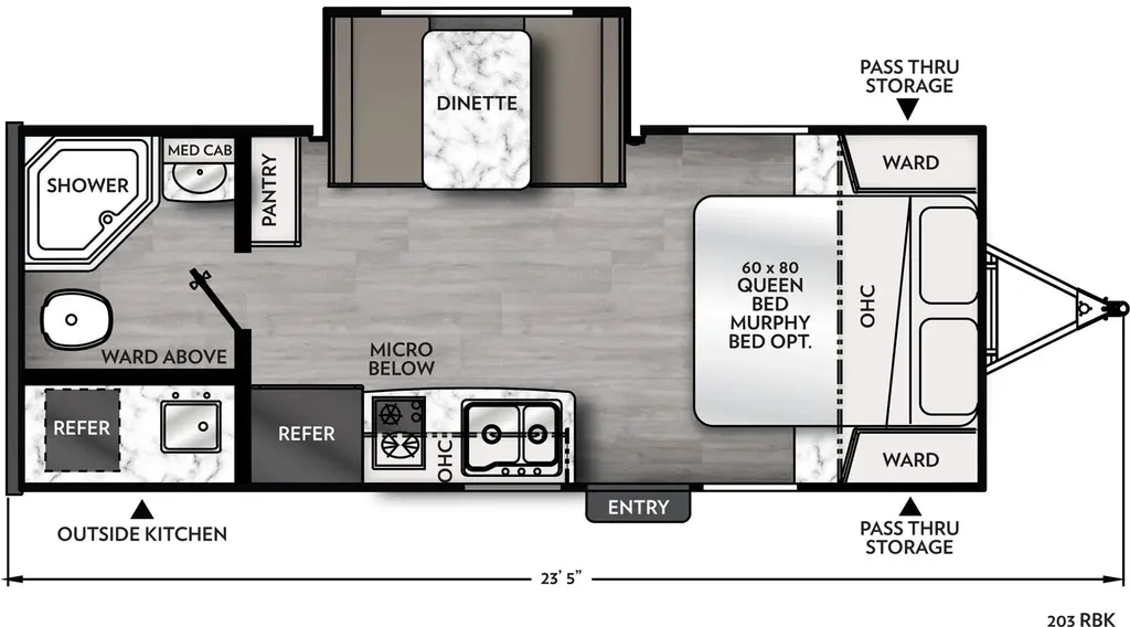 2026 Coachmen Apex Nano 203RBK floor plan