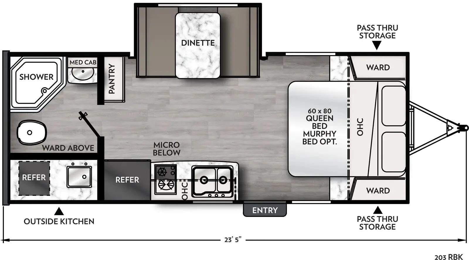 2026 Coachmen Apex Nano 203RBK - Floor plan