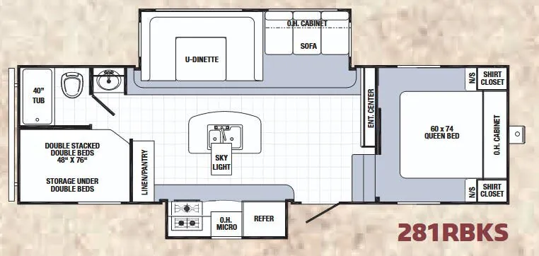 Palomino Puma 281RBKS floor plan