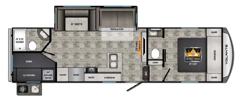 CrossRoads Volante 270BH floor plan