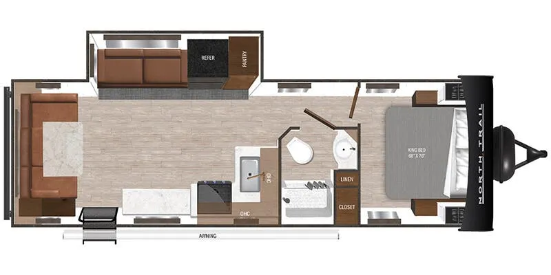Heartland North Trail Ultra-Lite NT 26RLX floor plan
