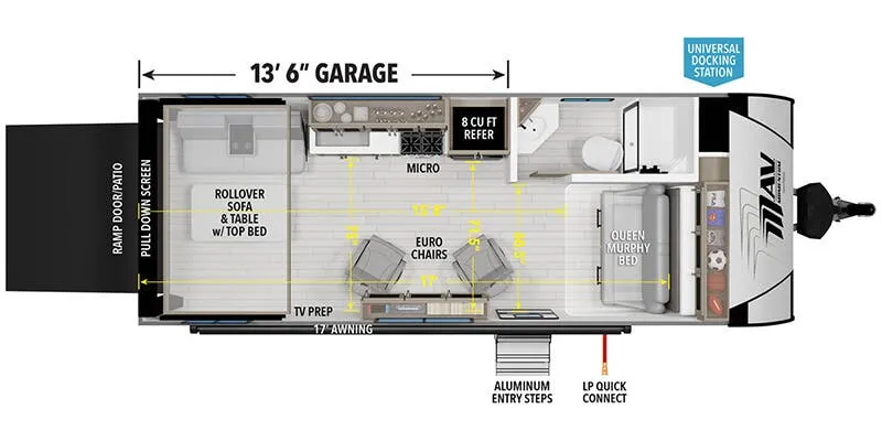 2026 Grand Design Momentum MAV 22MAV floor plan