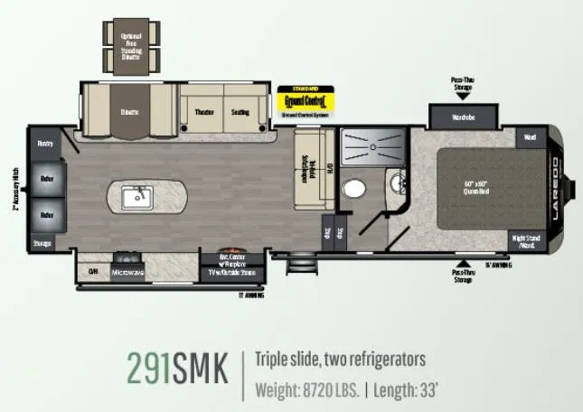 Keystone Laredo 291SMK floor plan
