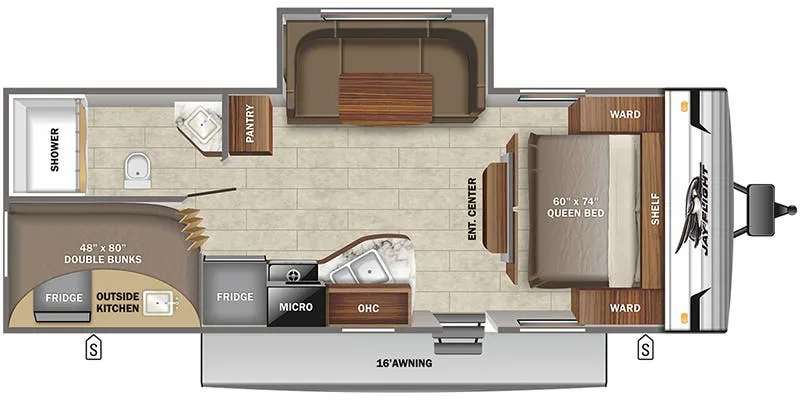 2022 Jayco Jay Flight SLX 8 242BHS - Floor plan