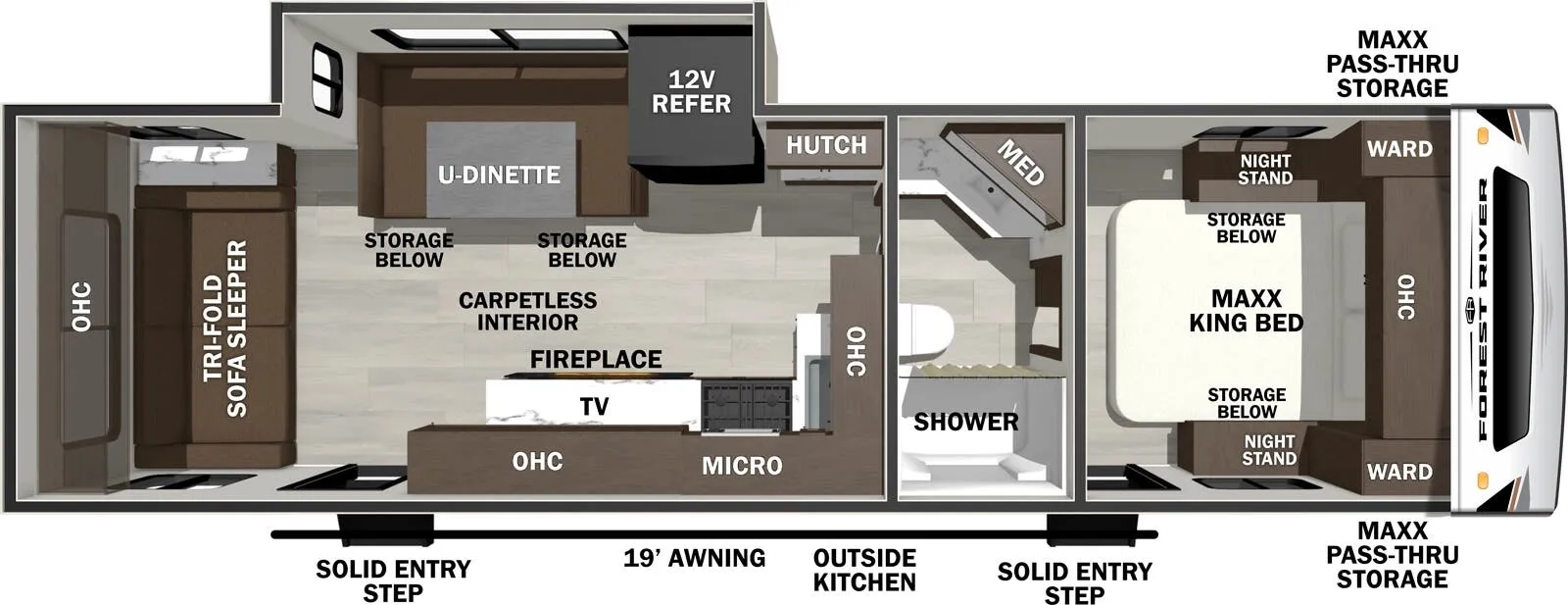 2026 Forest River Wildcat MAXX 261RLX - Floor plan