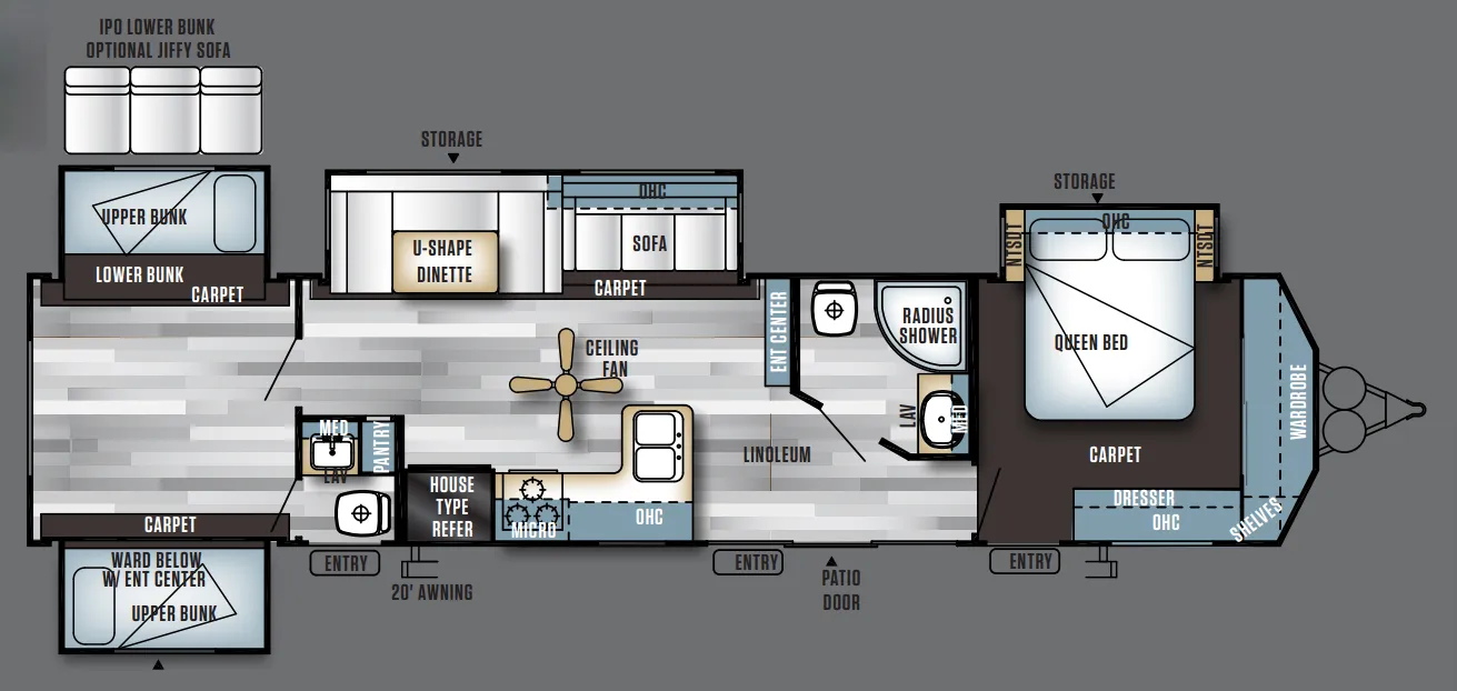 Forest River Salem Villa 402QBQ floor plan