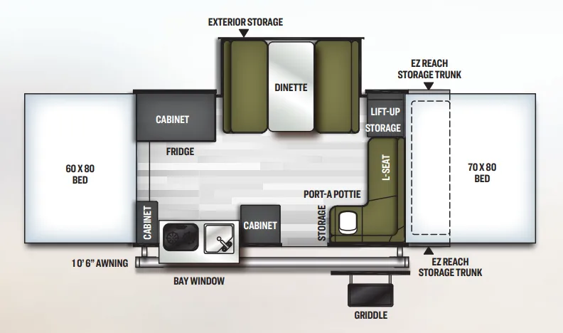 Forest River Flagstaff MAC 425M floor plan