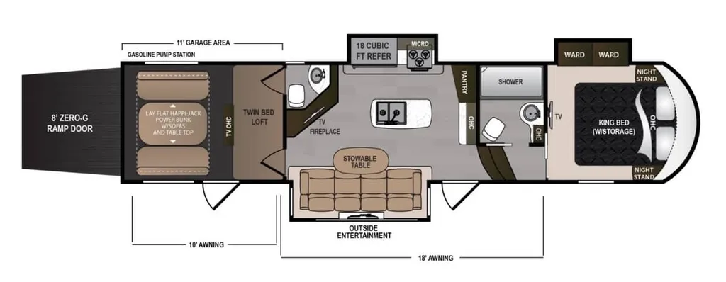 2019 Dutchmen Voltage 3615 floor plan