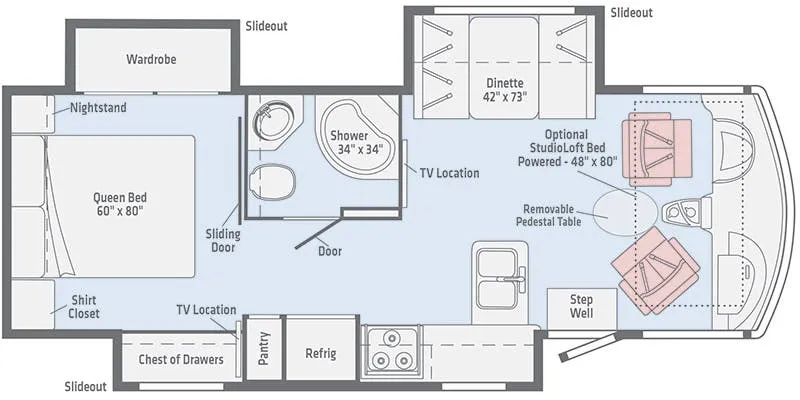 Winnebago Adventurer 27N floor plan