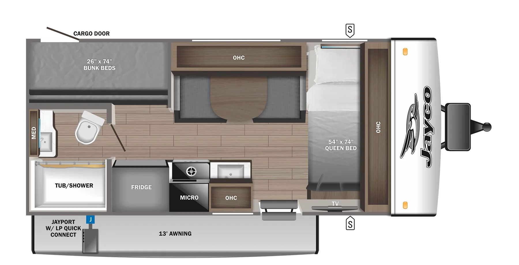 2024 Jayco Jay Feather Micro 171BH - Floor plan